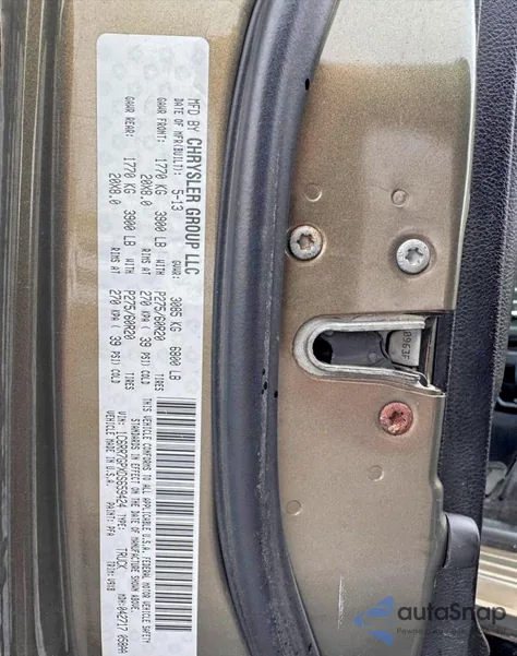 2013 Ram 1500 Slt z USA, uszkodzony, nr VIN 1CGRR7GPXDS659424